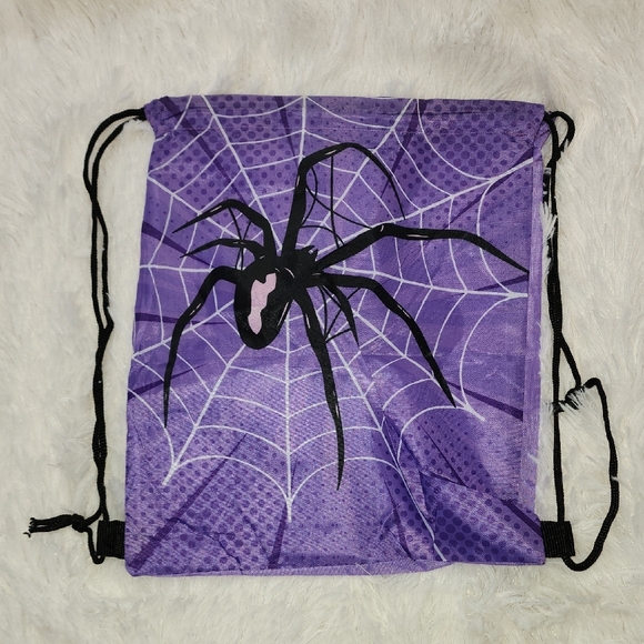 Purple Spider Drawstring Backpack - Picture 1 of 6
